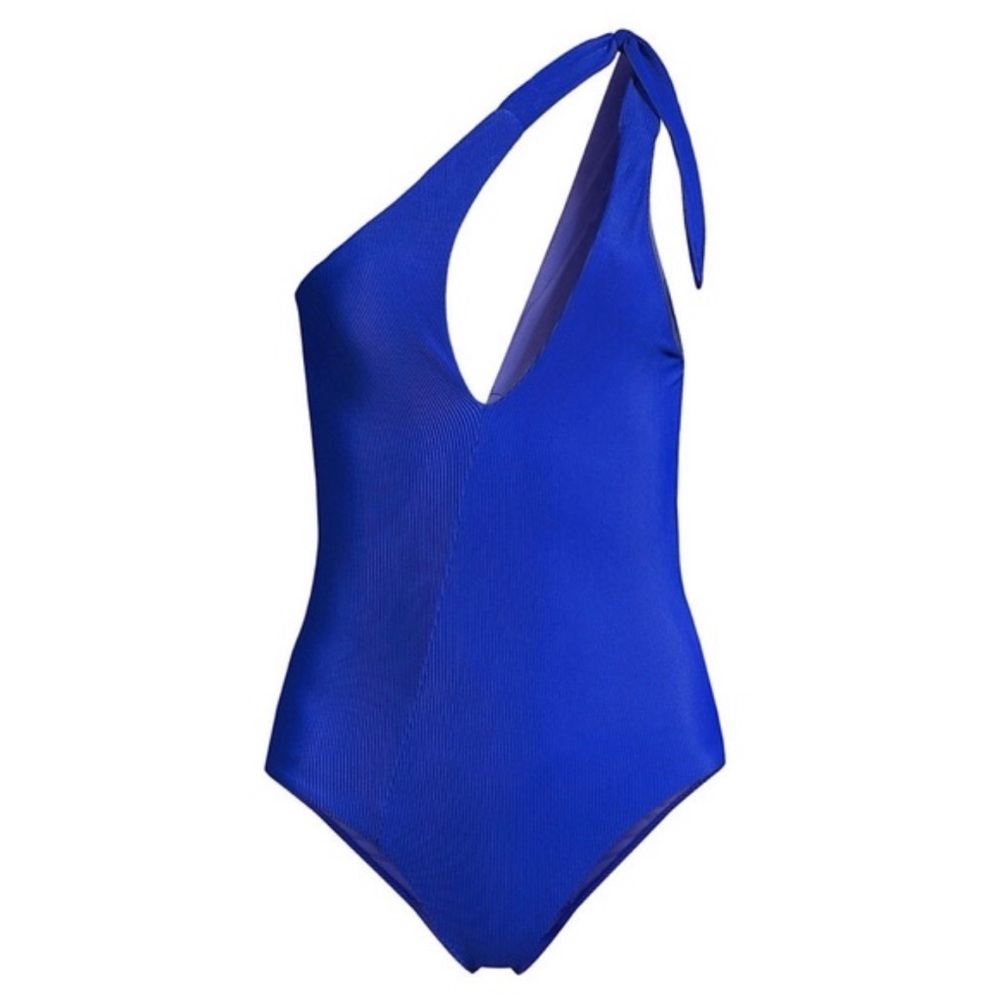Beach Riot Nia One-Shoulder Blue Swimsuit